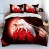 3D Inuyasha Japan Anime Cartoon Comforter Bedding Set Duvet Cover Bed Set Quilt Cover Pillowcase king 22 - Inuyasha Store