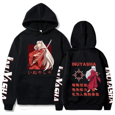 Anime Cool Inuyasha Print Loog Sleeve Hoodie Sweatshirt Autumn Unisex - Inuyasha Store