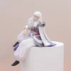 Anime Figure Inuyasha Sesshoumaru Higurashi Kagome Sitting Position Pressed Noodles Model PVC Collection OrnamentsToy Gift 14CM 2 - Inuyasha Store