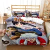 Anime Inuyasha 3D Bedding Set Black Duvet Quilt Cover Set Comforter Cover Pillowcase King Queen Size 13 - Inuyasha Store