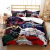 Anime Inuyasha 3D Bedding Set Black Duvet Quilt Cover Set Comforter Cover Pillowcase King Queen Size 16 - Inuyasha Store