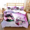 Anime Inuyasha 3D Bedding Set Black Duvet Quilt Cover Set Comforter Cover Pillowcase King Queen Size 18 - Inuyasha Store