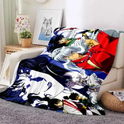 Anime Inuyasha Throw Blanket Soft Flannel Thin Blankets for Bed Sofa Cover Bedspread picnic cooling gift 19 - Inuyasha Store