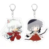 Hot Classic Anime Inuyasha Keychain Handsome Sesshoumaru Acrylic Figures Pendant Key Chain Bag Charm Otaku Collection 3 - Inuyasha Store