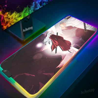 Inuyasha Gaming Mouse Pad Computer Mousepad RGB Large Mouse Pad Gamer XXL Mouse Carpet Mause mats 12 - Inuyasha Store