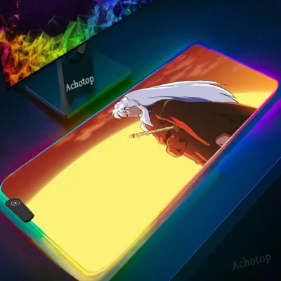 Inuyasha Gaming Mouse Pad Computer Mousepad RGB Large Mouse Pad Gamer XXL Mouse Carpet Mause mats 2 - Inuyasha Store