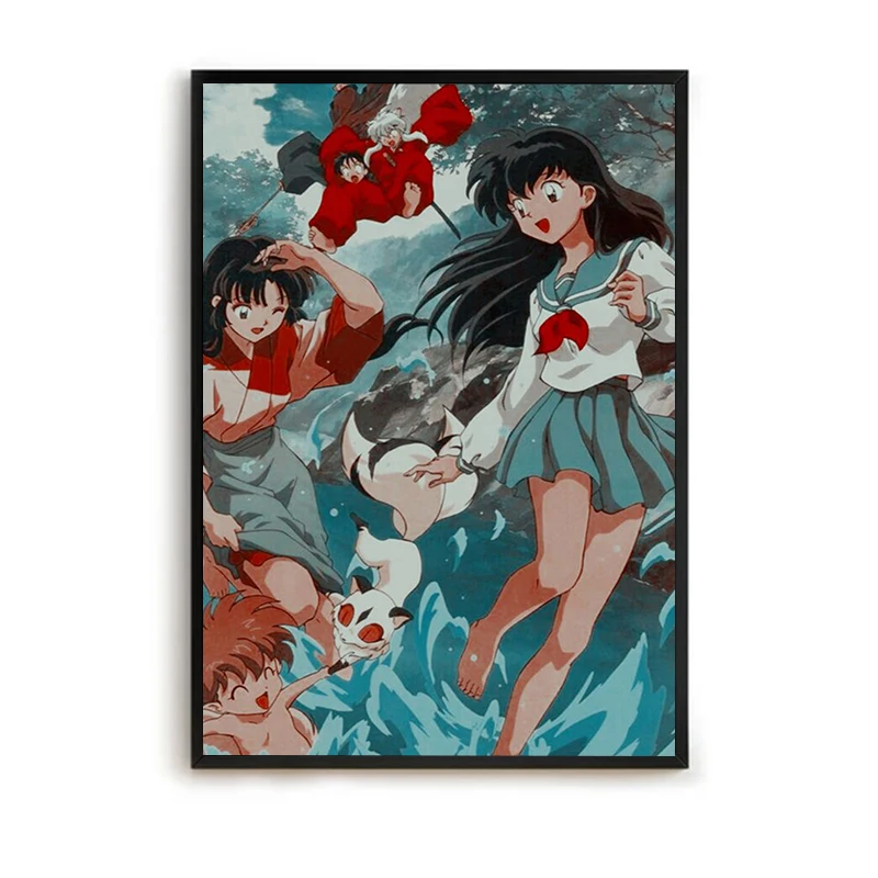 Inuyasha Luxury Home Decor Wall Paintings Posters for Wall Decoration Painting Room Decors Aesthetic Pinterest Anime 8 - Inuyasha Store