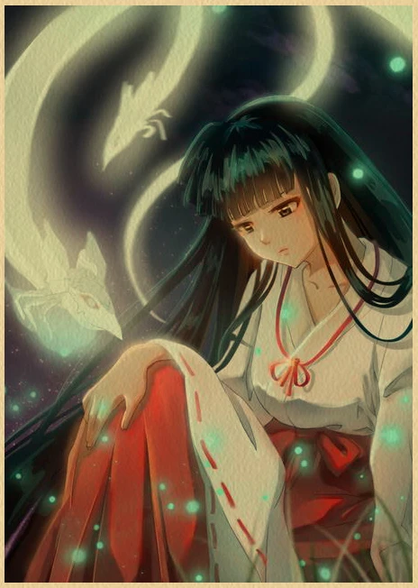 Inuyasha Poster Paintings Kraft Paper Japanese Anime Wall Art Classic Prints Vintage Home Decoration Birthday Present 11 - Inuyasha Store