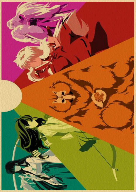 Inuyasha Poster Paintings Kraft Paper Japanese Anime Wall Art Classic Prints Vintage Home Decoration Birthday Present 21 - Inuyasha Store