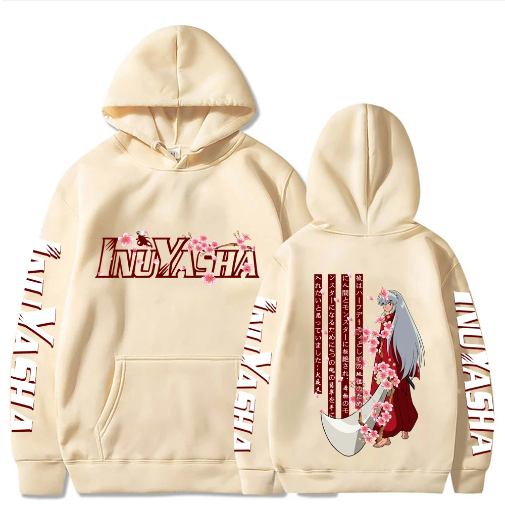Japanese Anime Harajuku Inuyasha Print Loog Sleeve Hoodie Gift Student 1 - Inuyasha Store