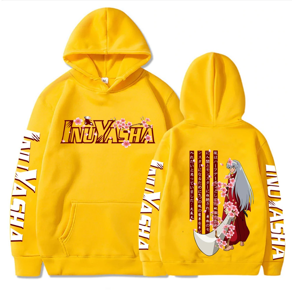 Japanese Anime Harajuku Inuyasha Print Loog Sleeve Hoodie Gift Student 3 - Inuyasha Store