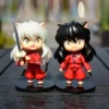 New Inuyasha Anime Figure Higurashi Kagome Miroku Sesshoumaru Action Figure Q Version Toys Pvc Model Doll 2 - Inuyasha Store