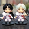 New Inuyasha Anime Figure Higurashi Kagome Miroku Sesshoumaru Action Figure Q Version Toys Pvc Model Doll 4 - Inuyasha Store