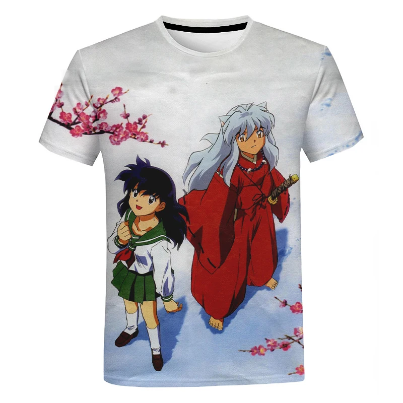 New Spring Summer Fashion Anime T shirt Inuyasha 3D Printed Men Women Oversize Casual Tshirt Trendy 2 - Inuyasha Store