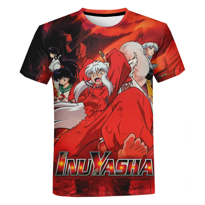 New Spring Summer Fashion Anime Hot Arrival T-shirt Inuyasha 3D