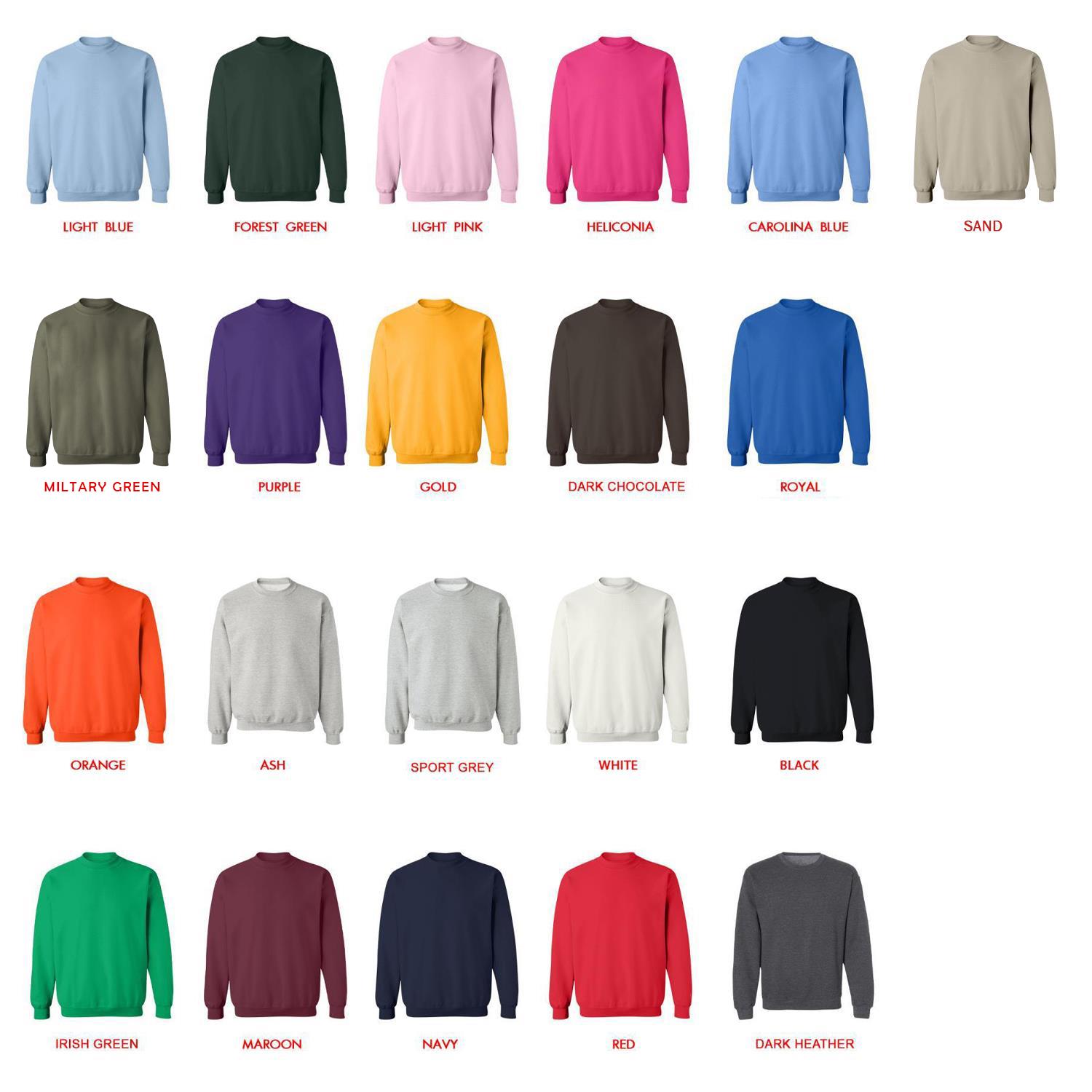 sweatshirt color chart - Inuyasha Store