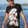 kf S281b40e5a4e247d59caef33f8205e921m Inuyasha Sesshomaru T shirt Red Moon Inu Yasha Anime Black Short Sleeve Soft Tee - Inuyasha Store