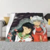 kf S42bb7615da394d2db5303372b568f11es Classical Inuyasha Cartoon Blankets Flannel Autumn Winter Japanese Anime Lightweight Throw Blankets for Bed Bedroom Bedspreads - Inuyasha Store