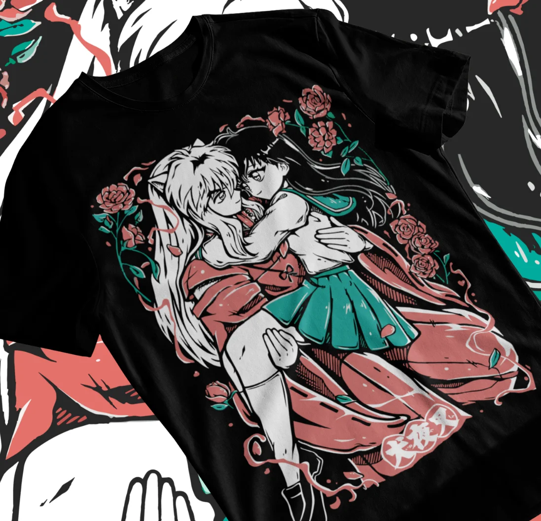 kf S4a20d1caa256410c93e2cb722515c621I Inuyasha Sesshomaru T shirt Red Moon Inu Yasha Girl Anime Manga Gifts Soft Tee - Inuyasha Store