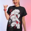 kf Sd5ebf09ac1dd43b3a9dc24e88101feeeG Inuyasha Sesshomaru T shirt Red Moon Inu Yasha Anime Black Short Sleeve Soft Tee - Inuyasha Store