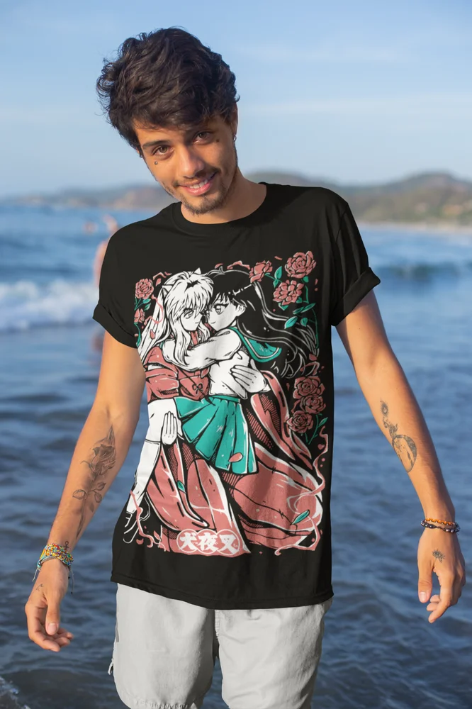 kf Sf7b49548155341e98a6aa538d6653e86B Inuyasha Sesshomaru T shirt Red Moon Inu Yasha Girl Anime Manga Gifts Soft Tee - Inuyasha Store